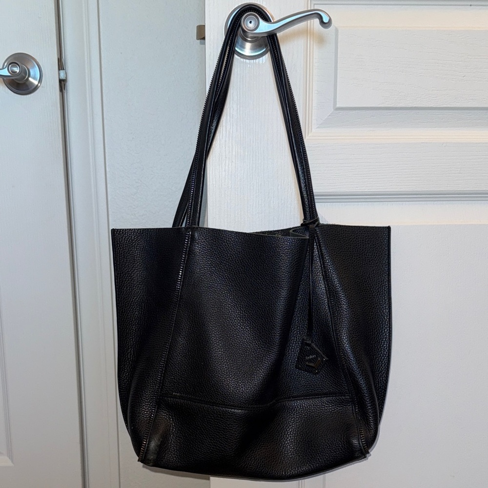 Botkier NY Black Leather Tote Bag